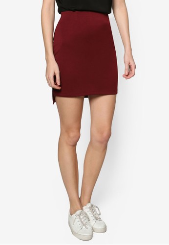 Basics Mini Skirt With Side Slits
