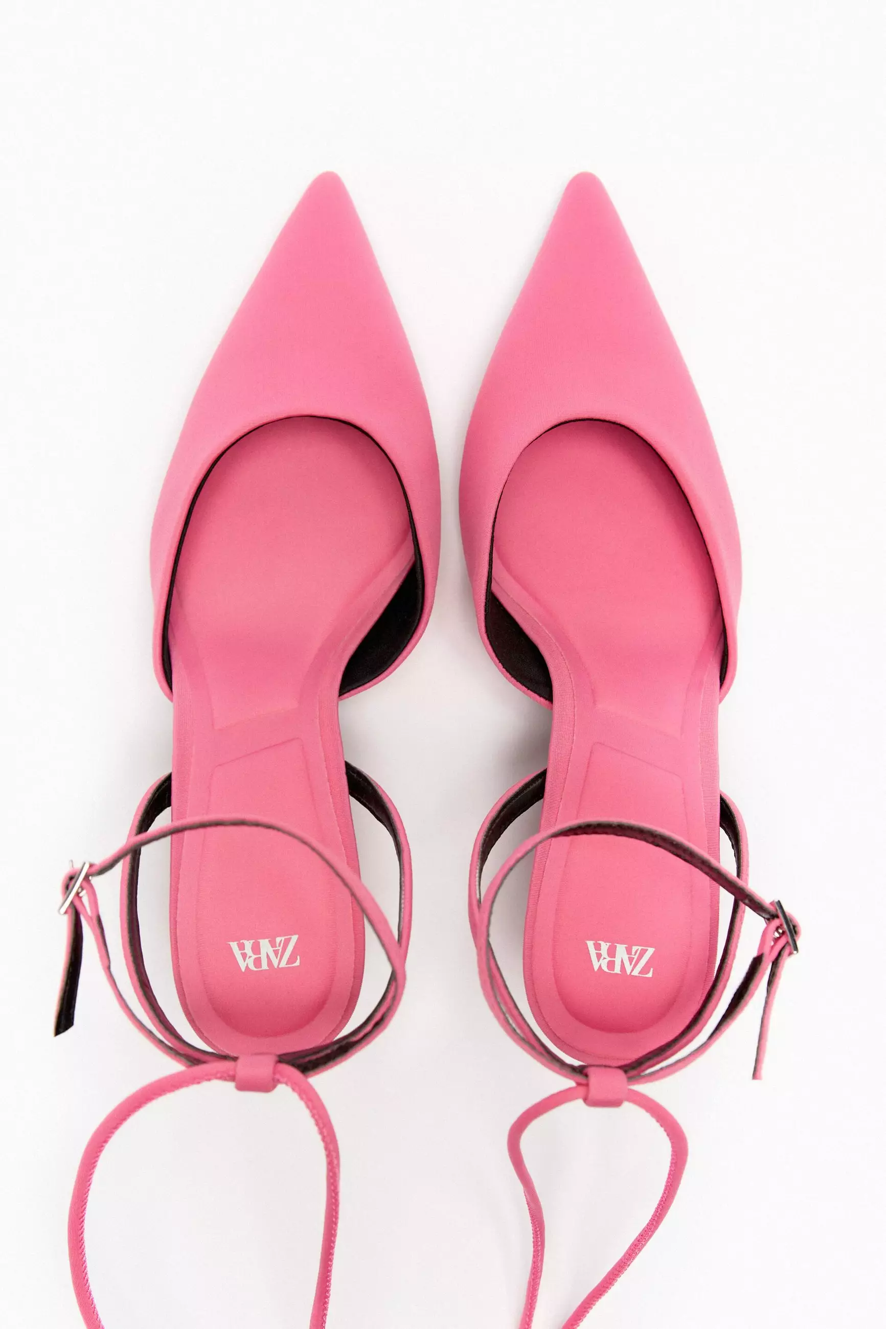 High-Heel Fabric Slingback Shoes