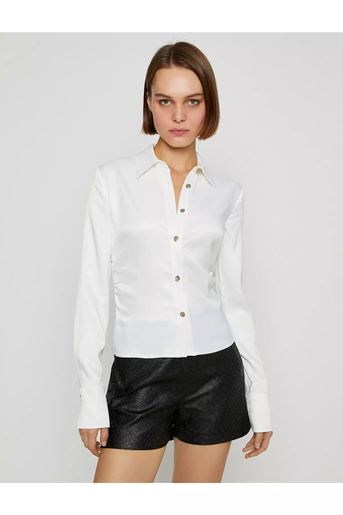 Gold button hotsell up dress shirt