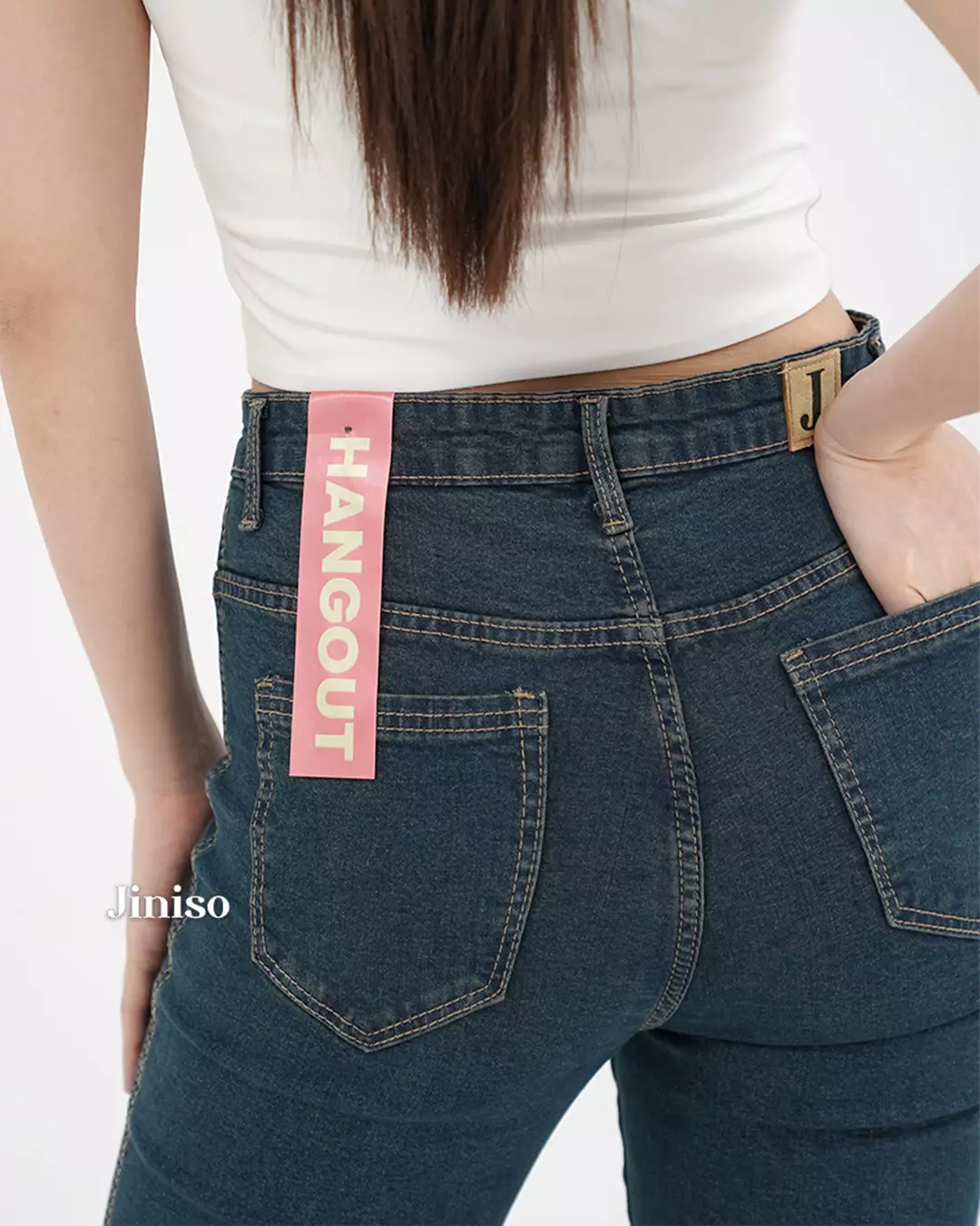Highwaist Stretch Cutbray Pocket Jeans 712 HANGOUT