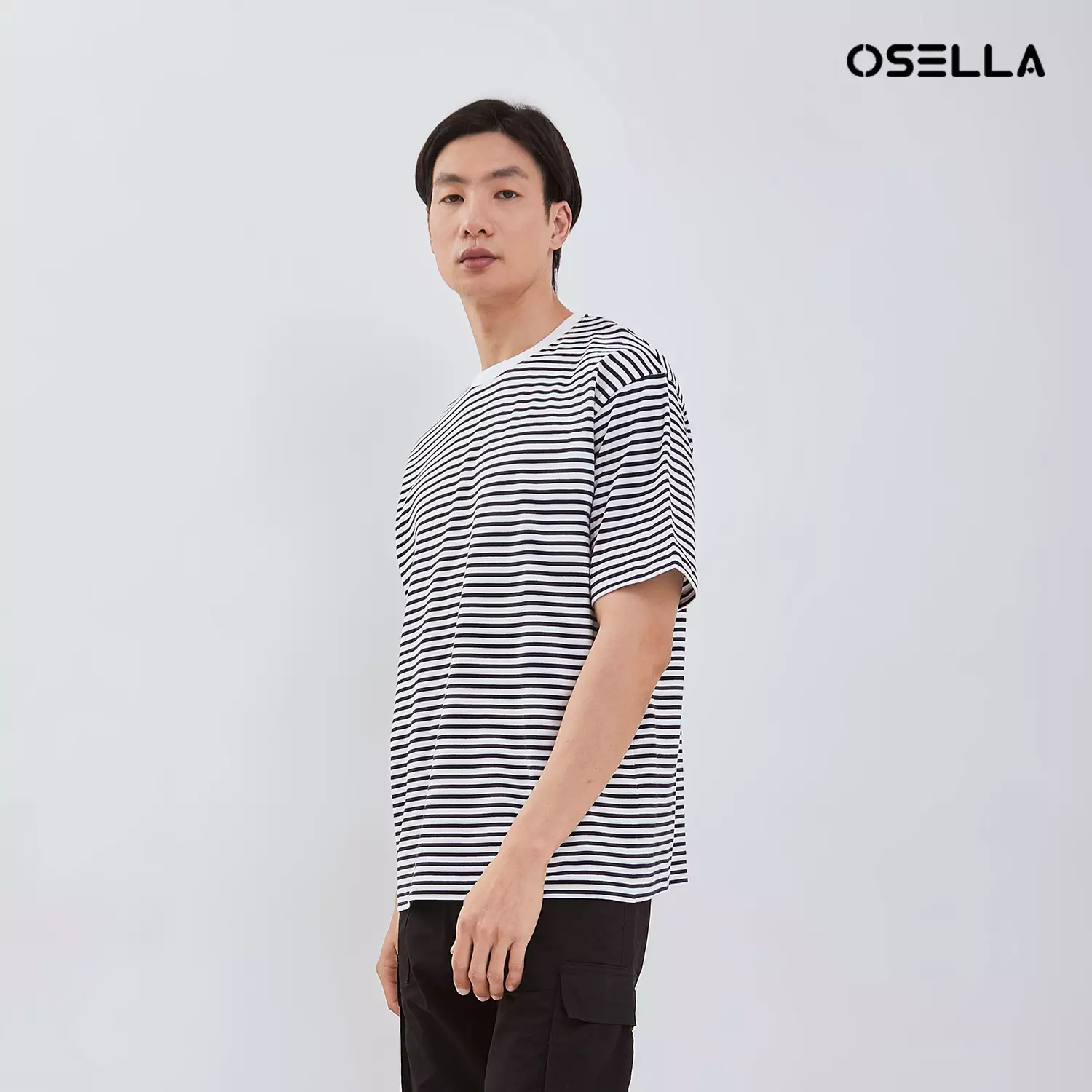 [NEW] Osella Striped Relaxed Fit T-Shirt 20714009 | Kaos Lengan Pendek Pria
