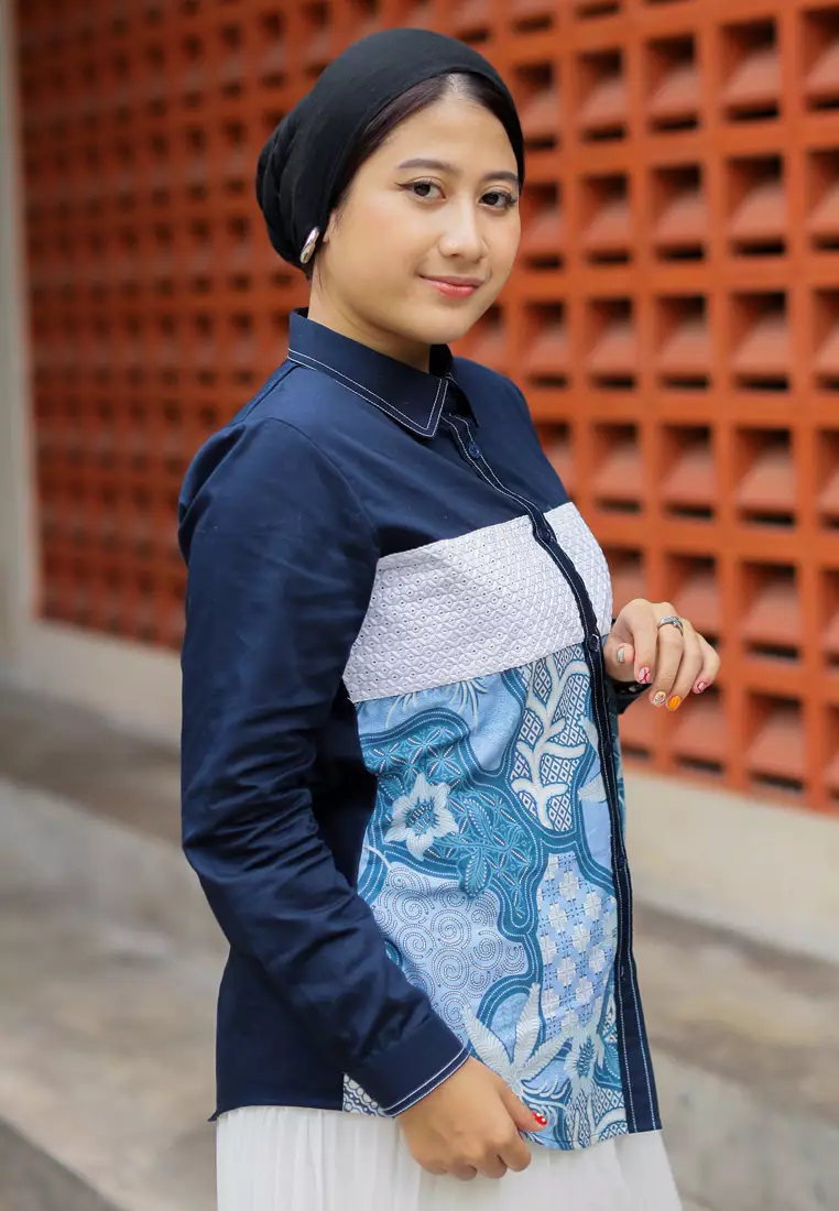 My Aksa Batik Wanita Blouse Ansel Ailen Smart Casual