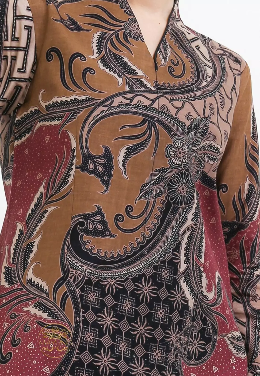 Blouse Batik Wisana Ungu Premium Slimfit Elegant