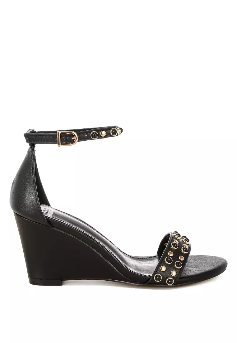 Discount on Rag & CO.  shoes - SKU: Studs Embellished Genuine Leather Sandals