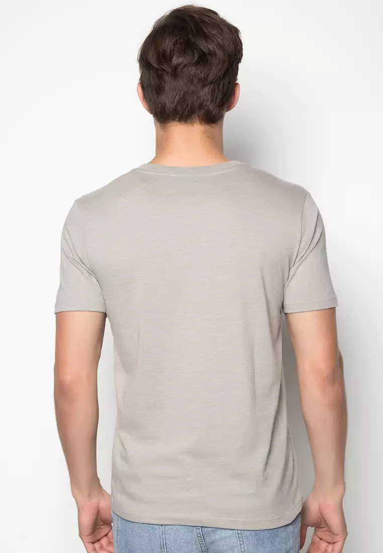 Comfort Cotton Plain Basic Tee VNeck V Neck Tshirt for Men