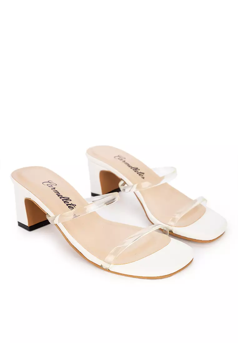 Vinyl Low Heeled Slide