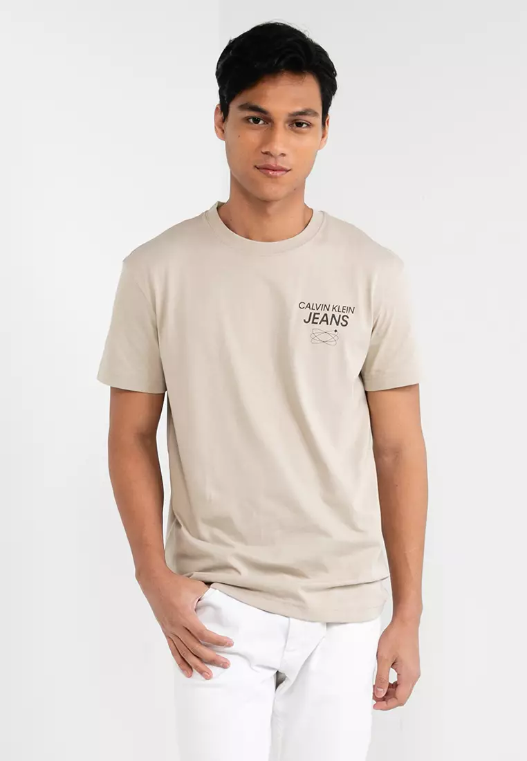 Calvin Klein Jeans Institutional Logo T-Shirt In Taupe-Neutral for Men