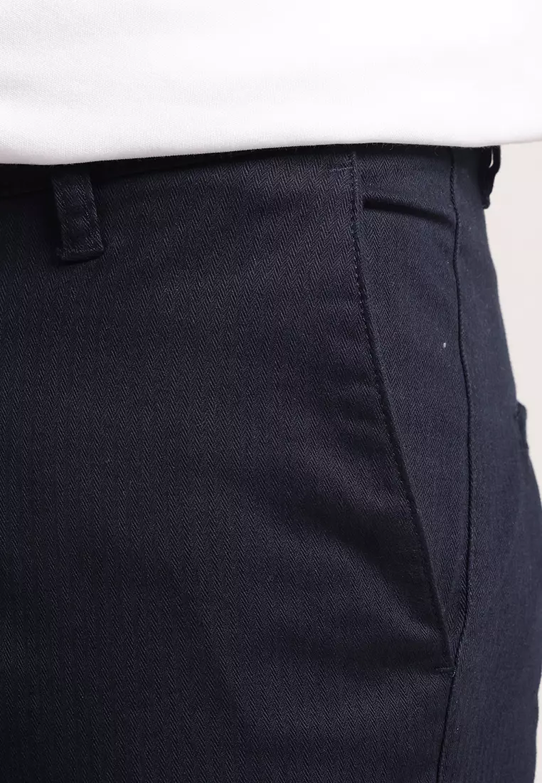 MANZONE - Celana Panjang Chinos Pria Kinjaz Regular Fit - Navy Warna Navy