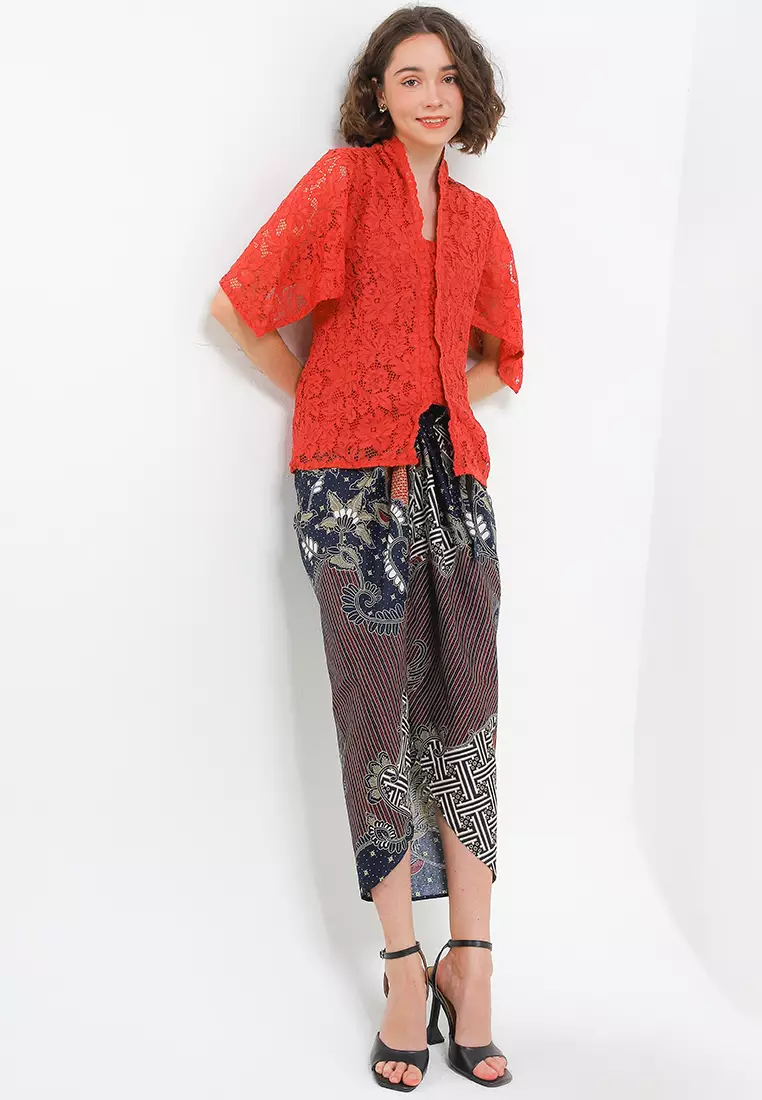 Rok Lilit Wanita Kondangan Batik Instant Erlanda Black