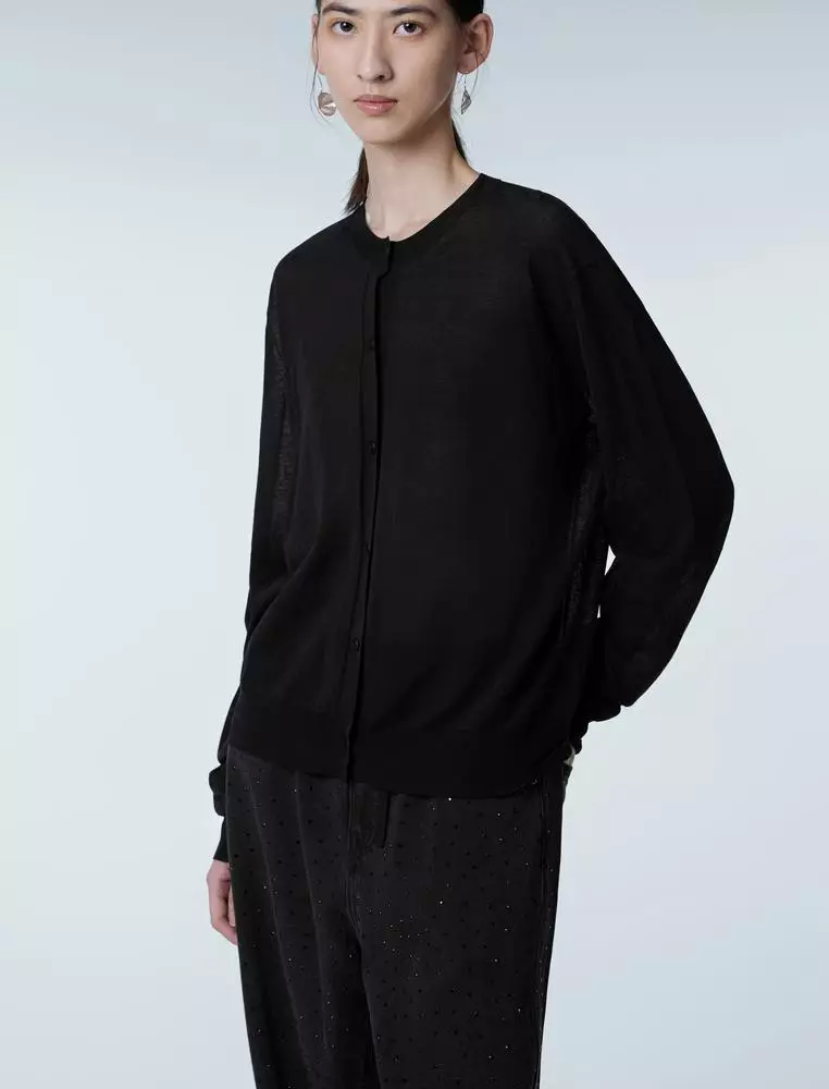   Short Length Open-Front Knit Sweater