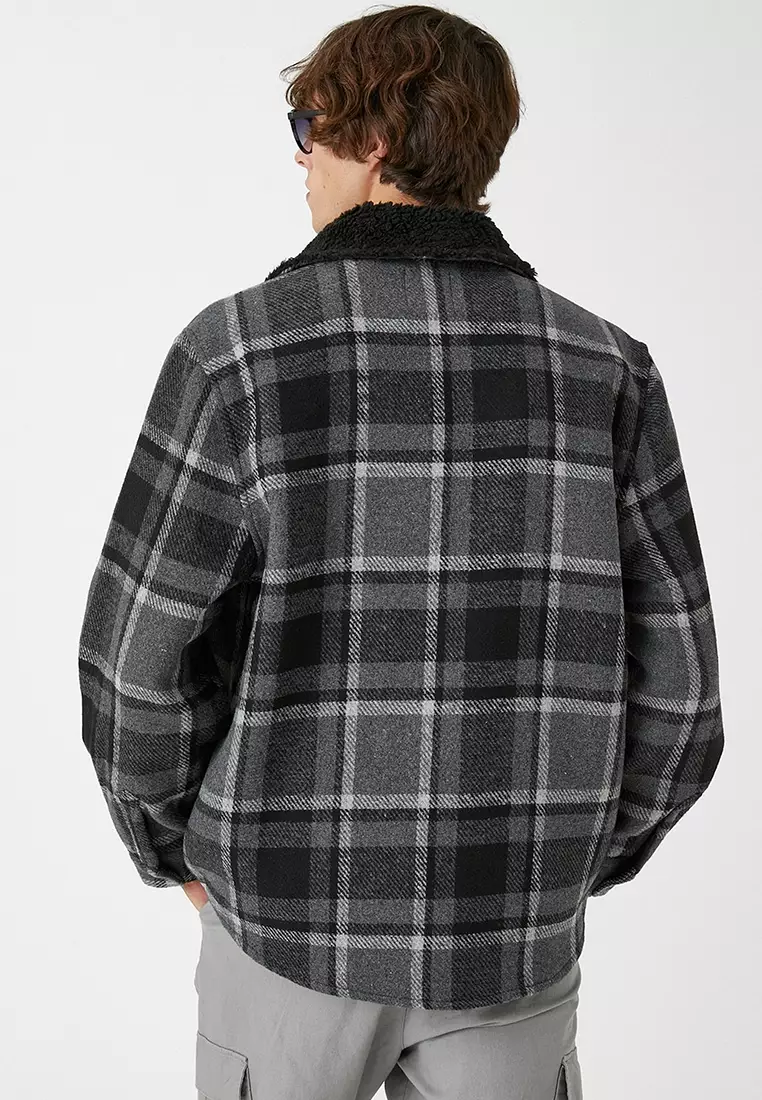 Collar Checkered Jacket