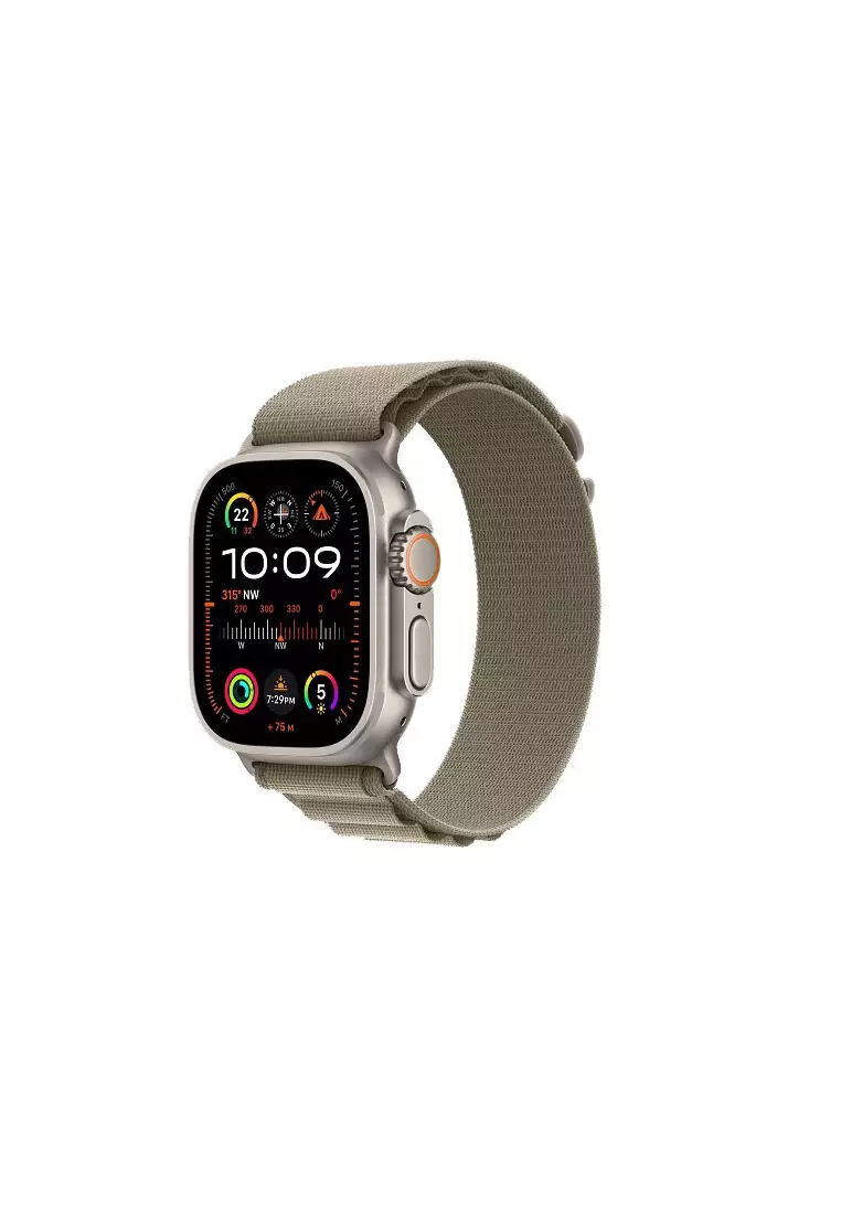 Buy Apple Watch Ultra 2 GPS + Cellular, 49mm Titanium Case with Olive  Alpine Loop - Small - Apple