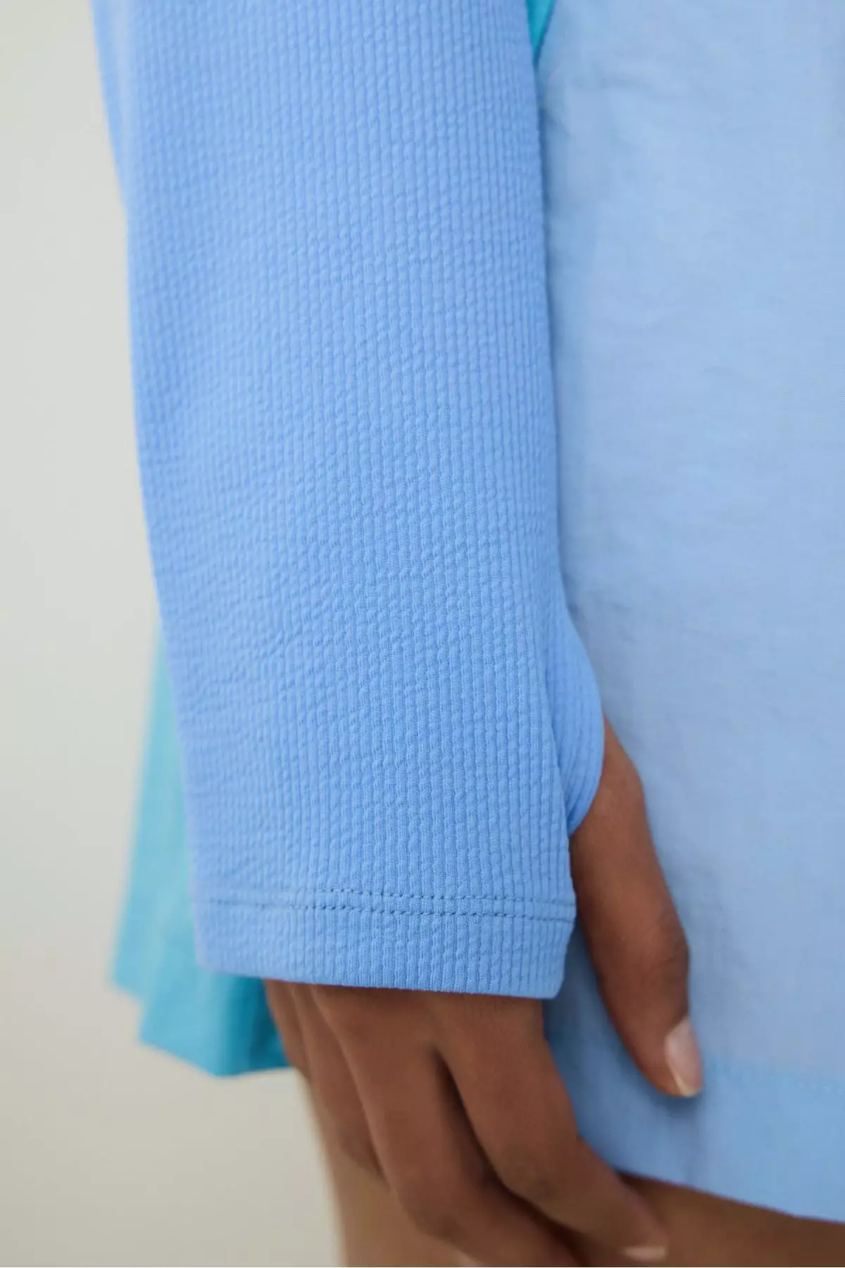 Hooded Light Blue Top