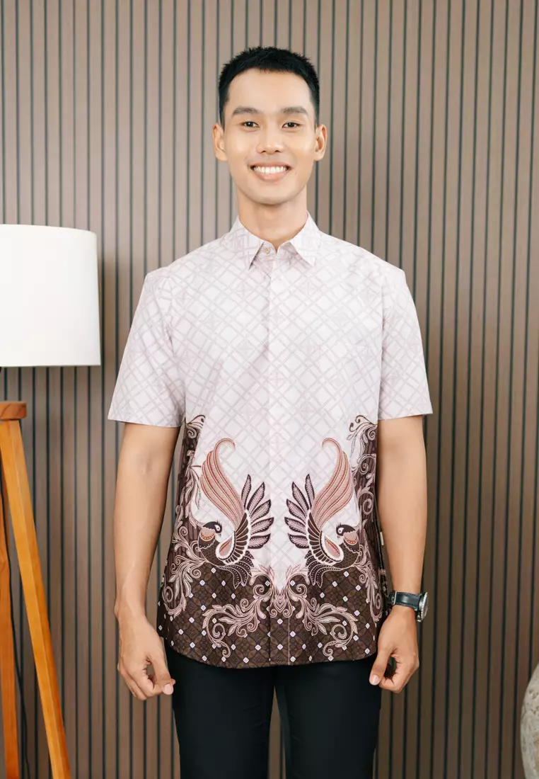 My Aksa Batik Pria Kemeja Pendek Fiore Flavia