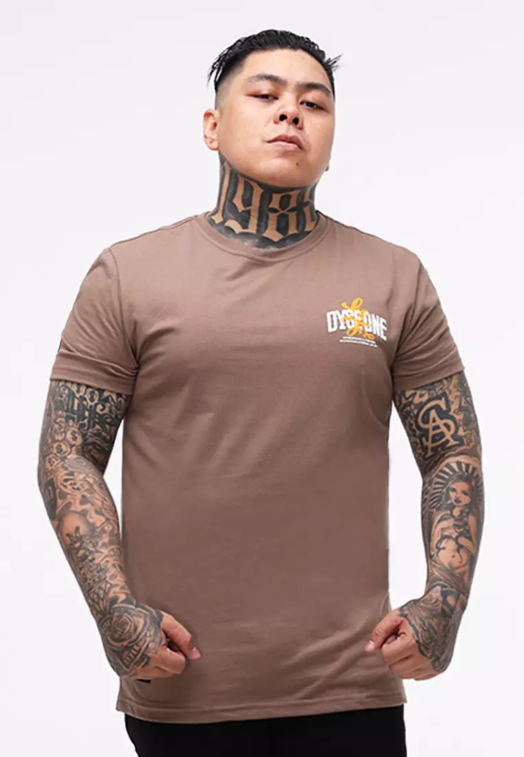 Round Neck Short Sleeves Slim Fit T-Shirt