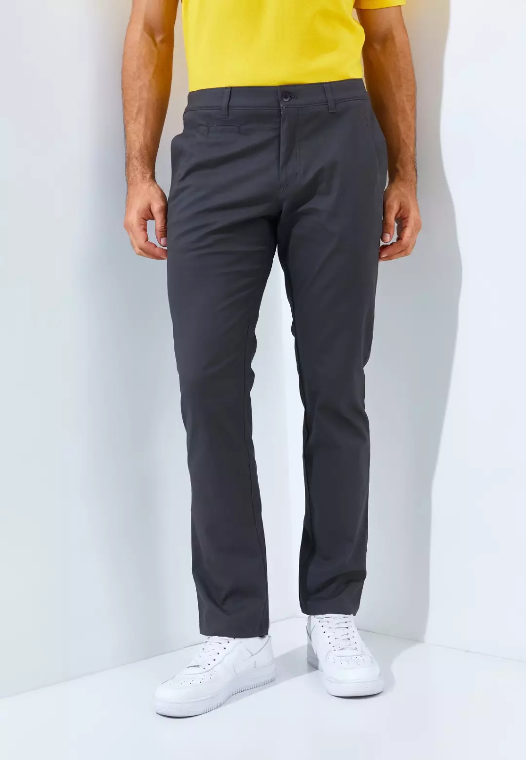Jack Nicklaus Bridgeston Celana Panjang Pria Slim Fit Charcoal Warna Charcoal
