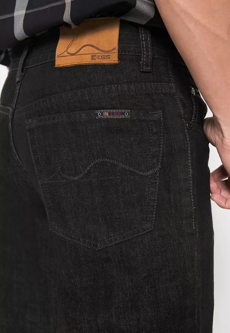 LGS - Celana Panjang Casual Pria Jeans Black Denim - LEJT.326.388V.749.7C