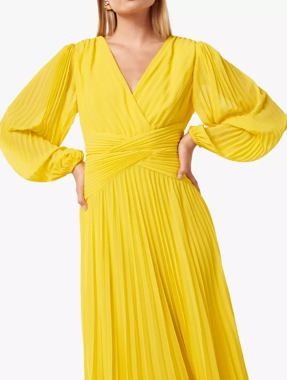 Jocelyn Waist Panel Pleat Midi