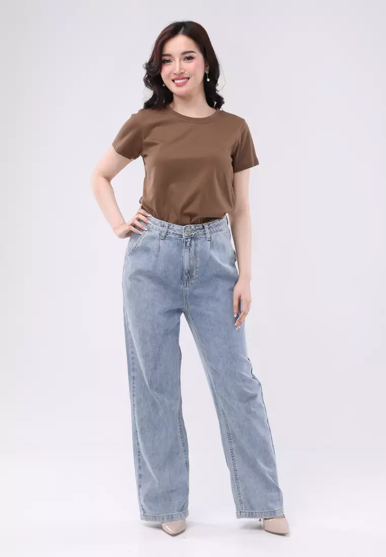 Denim Wide Leg Pants Ladies