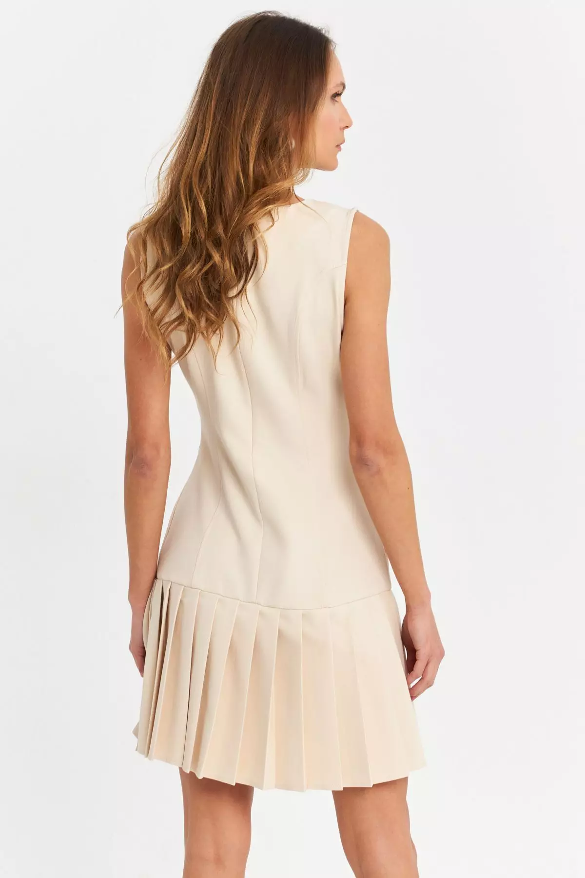 Pleated Skirt Mini Dress