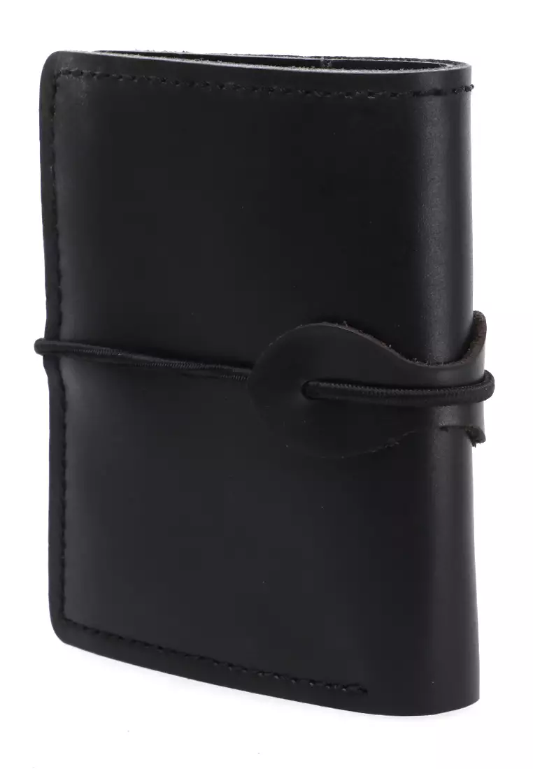 Zackly Card Holder Wallet Dompet Kartu Vintage Style Handmade Material Leather ORIGINAL - Black