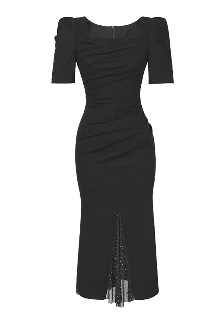 Buy Sunnydaysweety 2024 S/S Summer new women's French neck puff sleeve ...