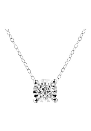 LITZ white [ Free Necklace ] LITZ 18K White Gold Diamond Necklace DC20-W D2F06AC666B81DGS_1
