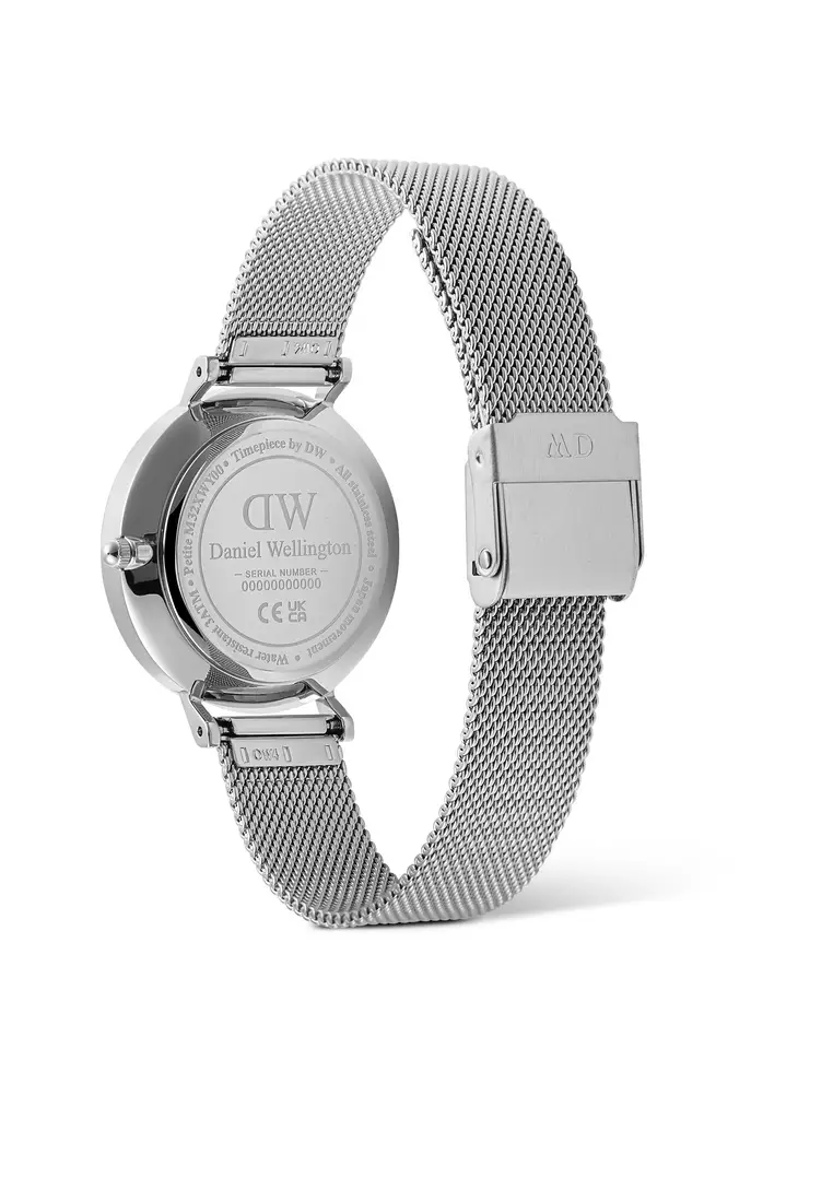 Petite Lune 32mm Sterling Silver White - Moonphase Dial - Women Watch stainless steel moonhphase watch DW Official Authentic Original