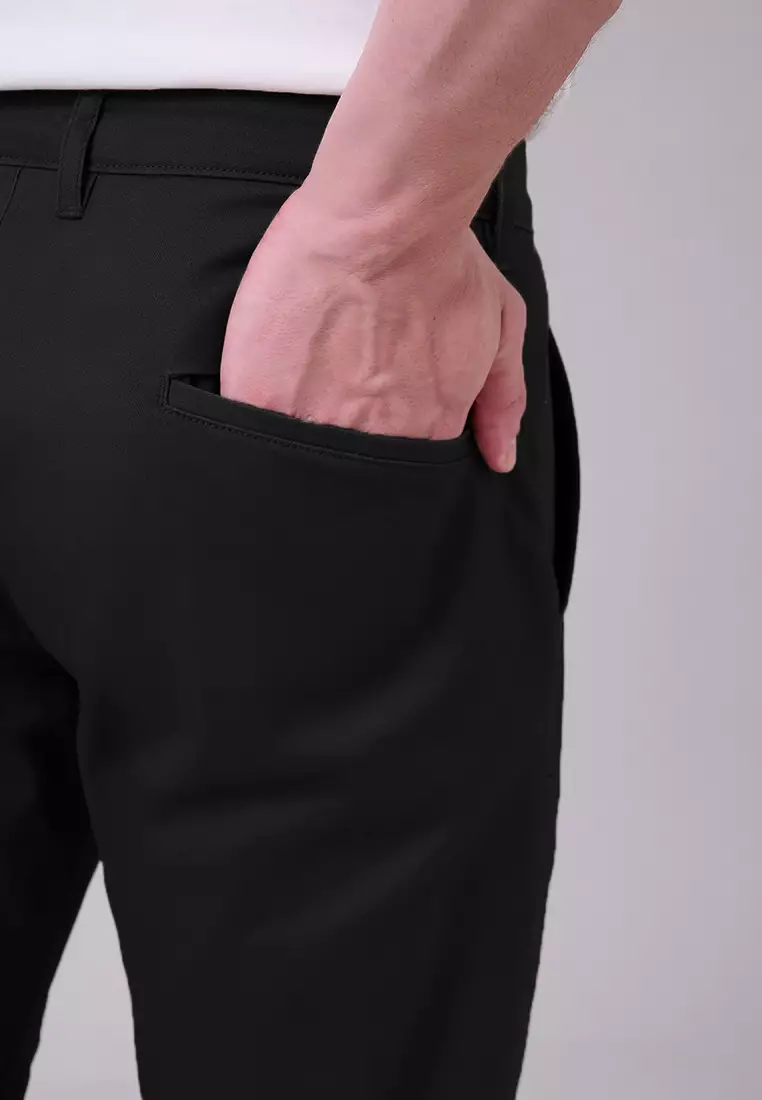 MANZONE - Celana Panjang Chinos Pria Lorenzo 05 Slim Fit - Black