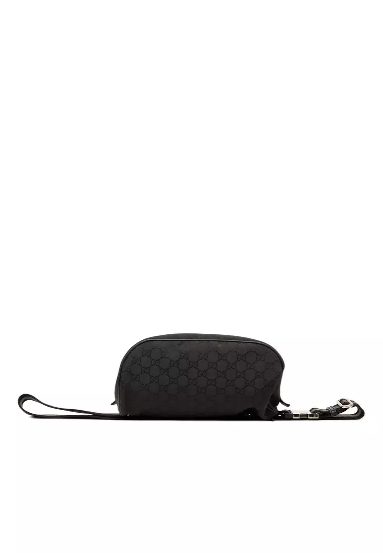 Pre-Loved Gucci Gg Nylon Web Belt Bag