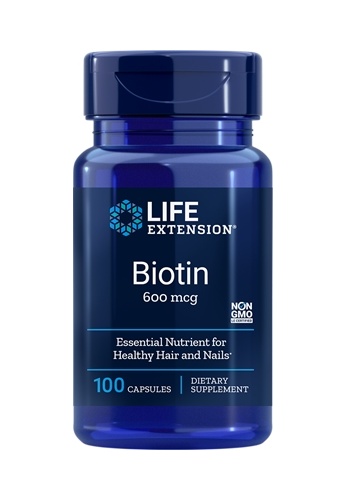 Life Extension LIFE EXTENSION BIOTIN 600 MCG, 100 CAPSULES B5A5CESE8A5F80GS_1
