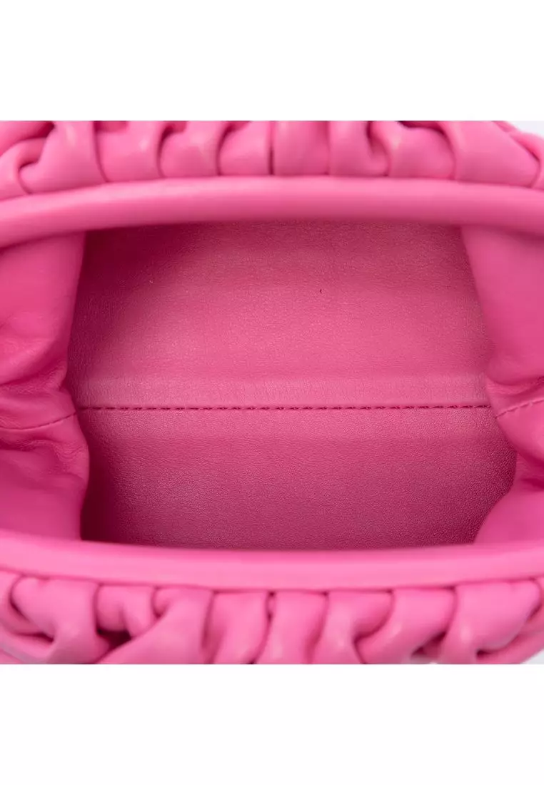 Pre-Loved Bottega Veneta Lambskin The Mini Pouch Crossbody