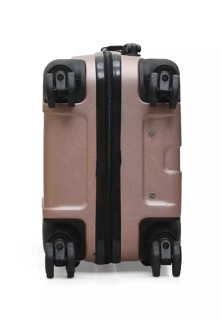 Carlton Koper Hardcase Unisex Size 20 Inch Suitcase Combination Lock Material ABS+PVC Coated ORIGINAL - Rose Gold