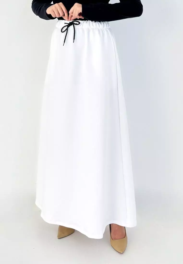 Ghea Skirt (Rok Panjang Basic) - Putih