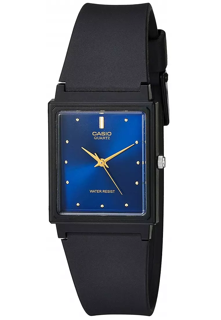 Casio Original Analog Jam Tangan Unisex Hitam Strap Karet MQ38 MQ-38-2A