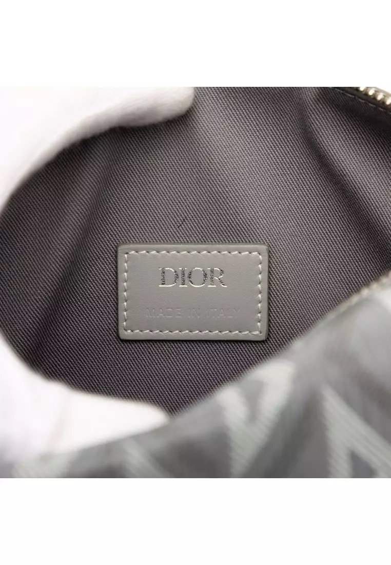 Pre-Loved Dior Cd Diamond Coated Canvas Lingot 22 Bag