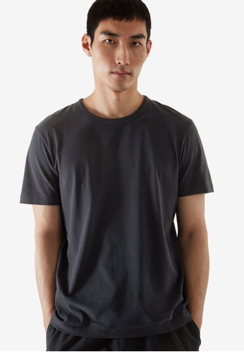 COS black Regular-Fit Brushed Cotton T-Shirt A608AAA93ED8BFGS_1