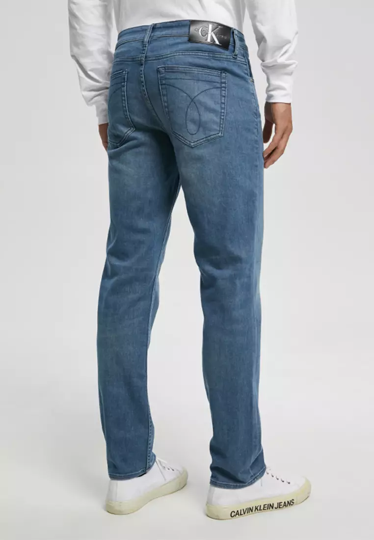 Blue calvin klein pants sales