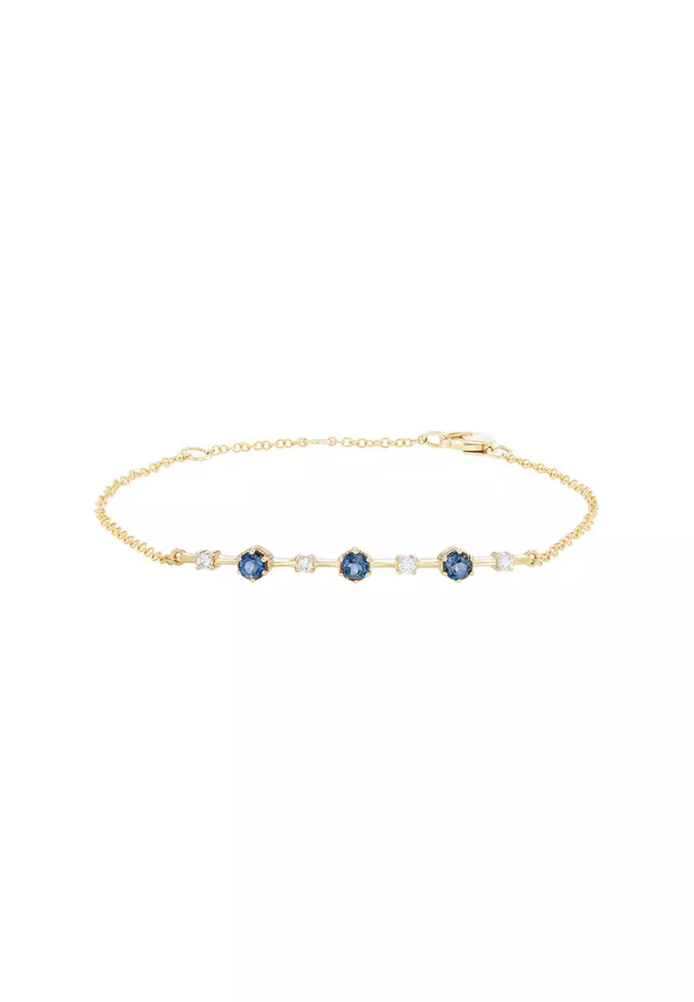 Gold plated store diamond bracelet