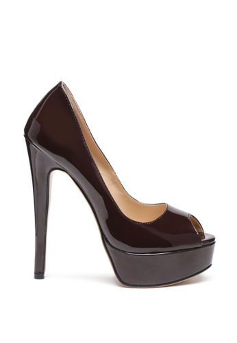 Buy Rag u0026 CO. BRIELLE High Heel Peep Toe Stiletto in Espresso 2023 Online |  ZALORA Singapore