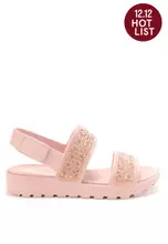 Blush Flat Knit/ Natural Trim