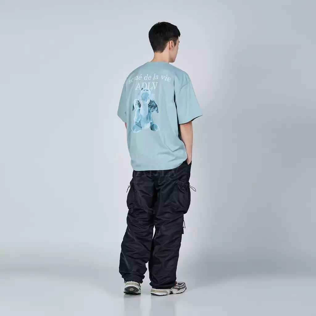 FUZZY DRAGON ARTWORK SHORT SLEEVE T-SHIRT DARK MINT