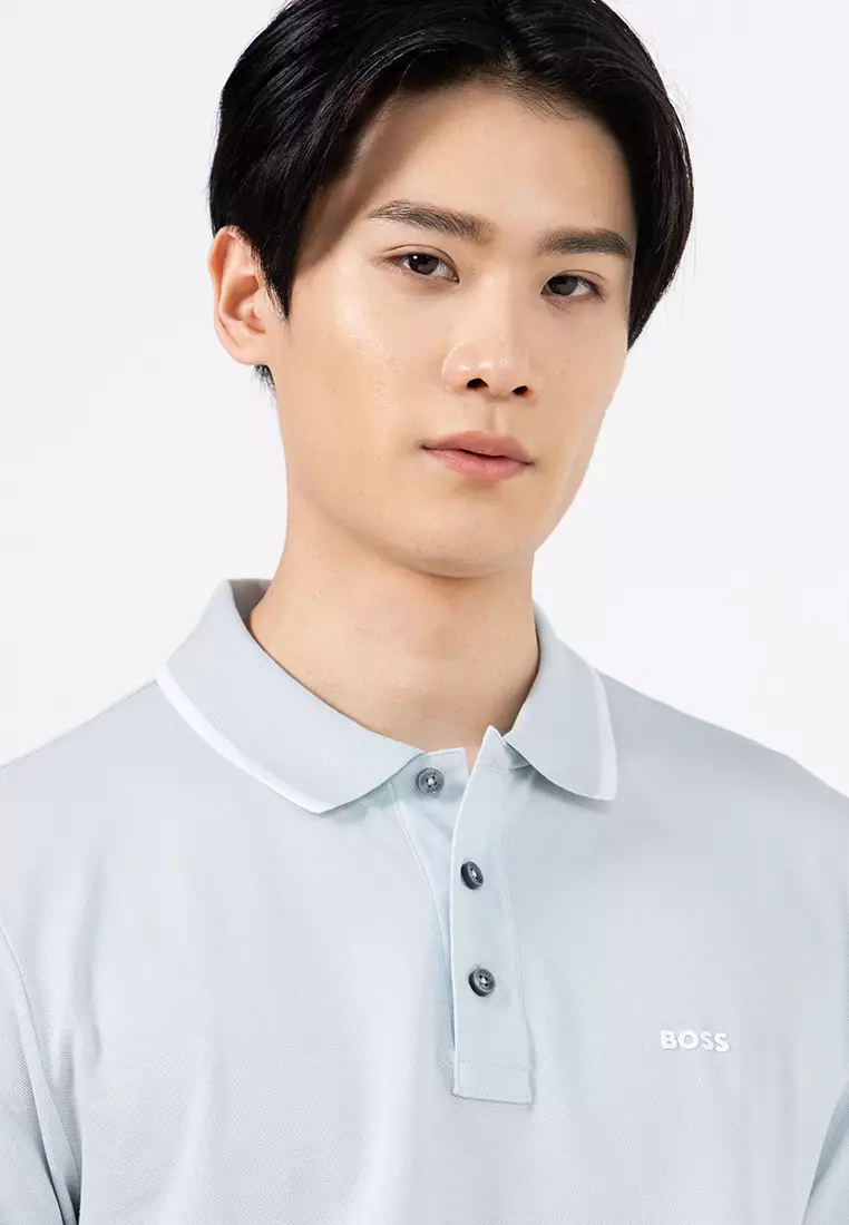 Contrast Tipping Cotton Piqué Polo Shirt - BOSS Business