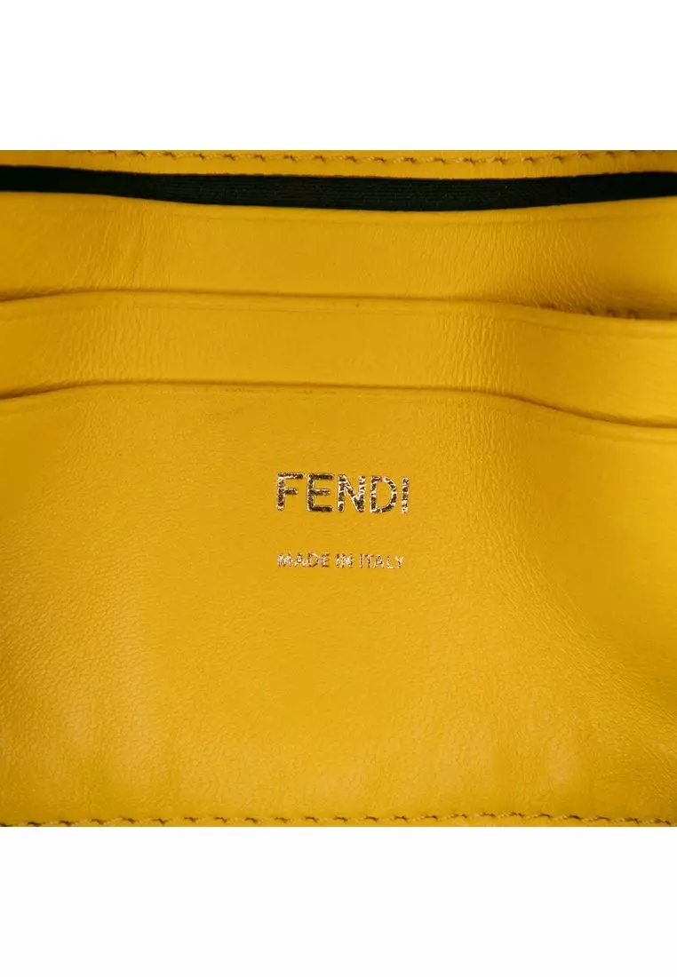 Pre-Loved Fendi Mini Bicolor Nappa Apolo Chain Baguette Shoulder Bag