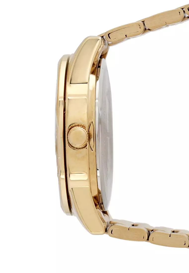 Casio Jam Tangan Wanita - Gold White - Stainless Steel - LTP-V005G-7B