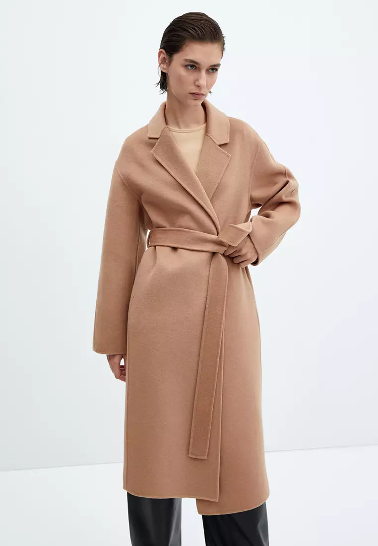 Buy Mango Belt Handmade Coat 2024 Online ZALORA