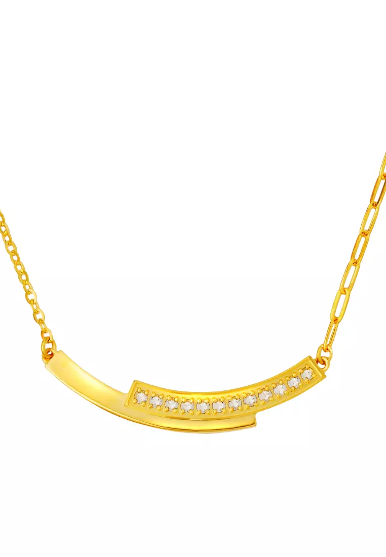 TOMEI Duo Of Devotion, Swing Necklace Yellow Gold 999 (5G)