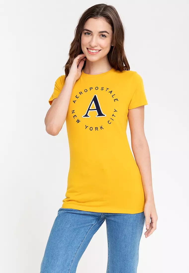 Buy Aeropostale Ladies Mustard Yellow Aeropostale A NYC Graphics