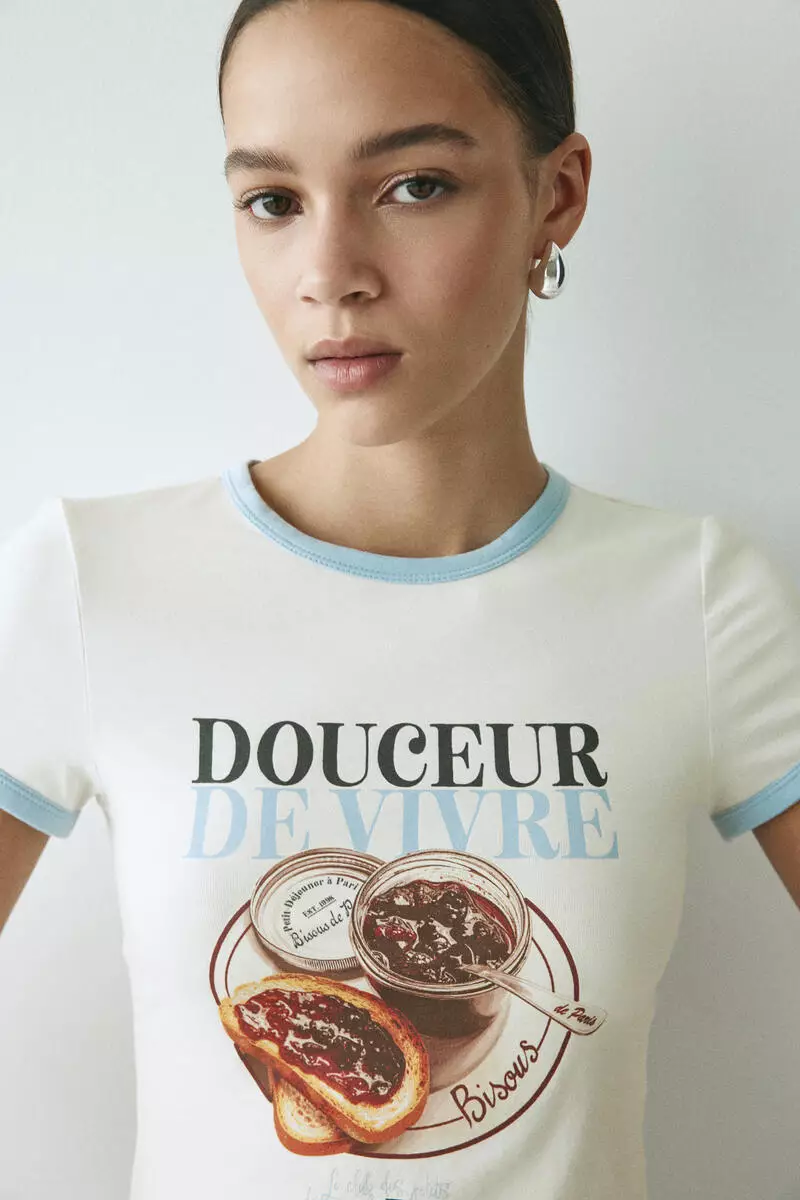 Fitted cotton T-shirt