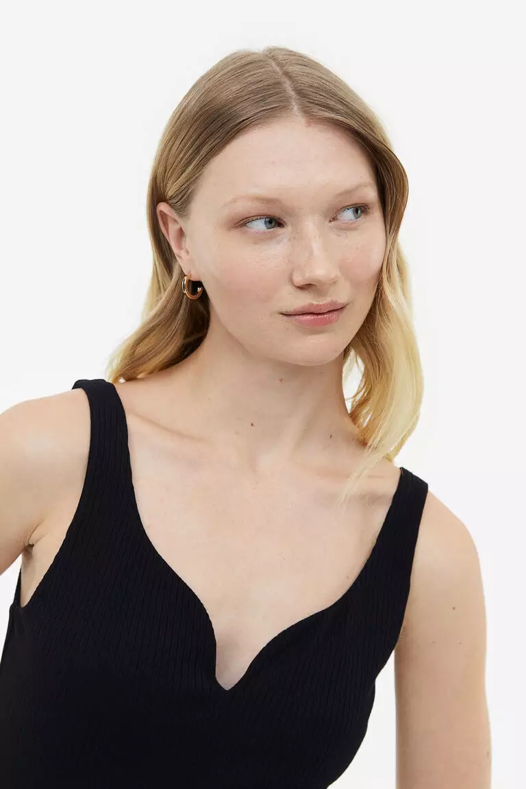 Jual H&M Ribbed top Original 2025 | ZALORA Indonesia